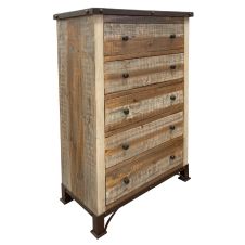 Antique 5 Drawer Barnwood Chest