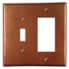 Antique 1 Toggle 1 Rocker/GFI Copper Switch Plate