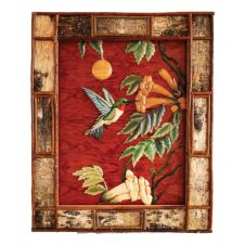 Humming Bird and Flower Wood Art