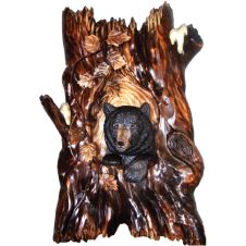 Black Bear in Tree Wood Art