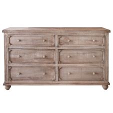 Aruba Antique Rustic 6 Drawer Barnwood Dresser