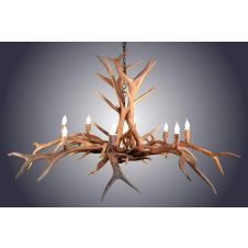 8 Light Inverted Elk Antler Spider Chandelier