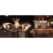 8 Light Elongated Fallow Antler Chandelier