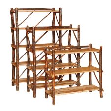 Saranac Hickory Wide Log Bookshelf