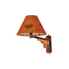 Rustic Hickory Gun Wall Sconce