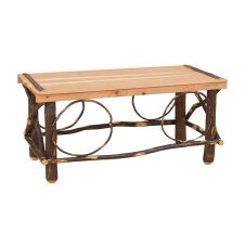 Saranac Hickory Slat Top Coffee Table