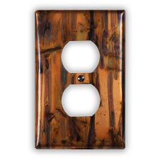 Bamboo Forest 1 Outlet Copper Switch Plate
