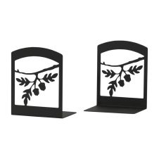 Wrought Iron Acorn Book Ends