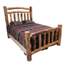 Beartooth Aspen Timberland Accent Traditional Log Bed - Queen - Natural Log