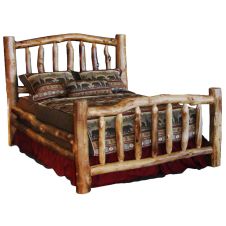 Beartooth Aspen Timberland Log Corral Bed - Natural Logs - Standard Posts