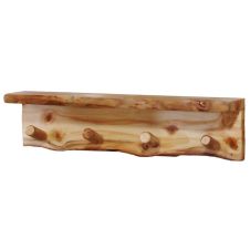Beartooth Aspen Wall Shelf Coat Rack - 36" - Wild Panel & Natural Log