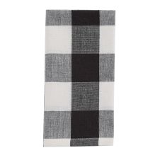 Rustic Black & Cream Checkered Cloth Napkins