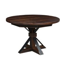 Bordon Barn Wood Pedestal Dining Table - Tavern Finish