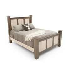 Rustic Harmony Red Oak and Ambrosia Maple Bed
