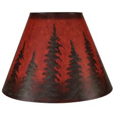Rustic Burnt Red Pine Forest Lampshades