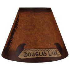 Rustic Brown Personalized Canoe Lampshades