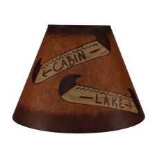 Rustic Brown Lake Cabin Double Canoe Lampshade