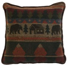 Cabin Bear Decor Pillow