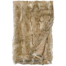 Canadian Stone Fox Faux Fur Throw Blanket