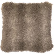 Cape Gray Fox Faux Fur Pillow