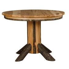Saranac Hickory Round Table shown in 42"