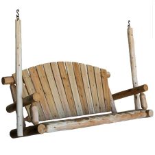 Contoured Comfort 5 ft Log Porch Swing--Unfinished