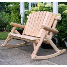 Rustic Cedar Rocking Love Seat