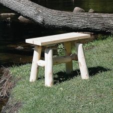 Contoured Comfort Straight Log Bench