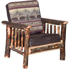 Hickory Log Chair--Bear Mountain Backrest Cushion Fabric