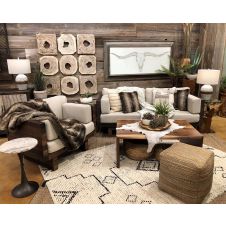 Rustic Real Wood Cushioned Sofas & Loveseats
