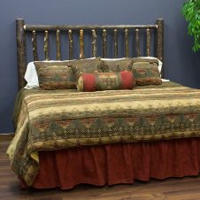 Real Hickory Log Headboard