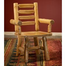 Cedar Lake Ladderback Arm Dining Chair in Honey Pine Finish