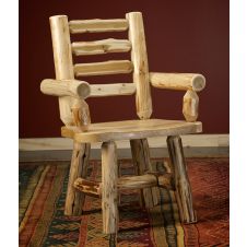 Cedar Lake Ladderback Arm Dining Chair in Clear Finish