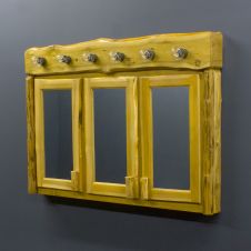 Log Medicine Cabinet with Built in Lights