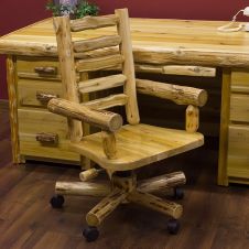 Cedar log office chair