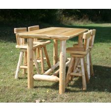 Cedar Lake Cabin Pub Table--Clear finish (High Gloss Finish is a Special Order)