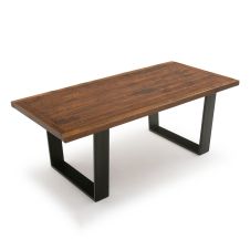 Contemporary Rustic Barnwood Dining Table - Antique Barnwood Table Top Finish