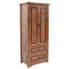 Copper Mesa Rustic 2 Drawer Armoire