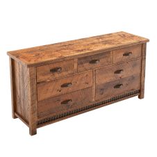 Rustic Corrugated 7 Drawer Barnwood Dresser