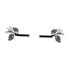 Wrought Iron Pinecone Curtain Tie Backs