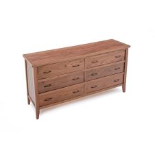 Denver Walnut 6 Drawer Dresser