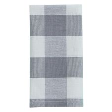 Rustic Dove Gray Checkered Cloth Napkins