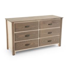 Rustic Harmony Red Oak and Ambrosia Maple 6 Drawer Dresser