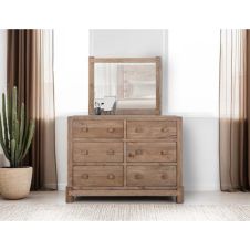 Atenas 6 Drawer Dresser - Shown with Optional Dresser Mirror.