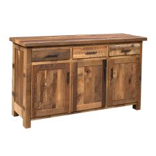 Edinburgh Modern Reclaimed 3 Drawer Buffet - Clear Finish