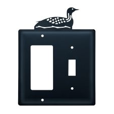 Wrought Iron Loon Double GFI/Switch Cover