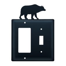 Wrought Iron Bear Double GFI/Switch Cover