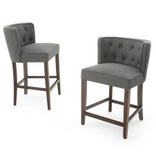 Elegant Curved Back Bar & Counter Stools