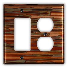 Enchantment Horizontal 1 Rocker/GFI 1 Outlet Copper Switch Plate