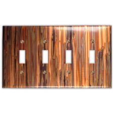 Enchantment Vertical 4 Toggle Copper Switch Plate
